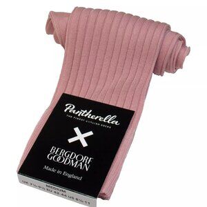 Pantherella Men's Fine Ribb Dress Socks Made in England Pink Salmon Size 8.5-11